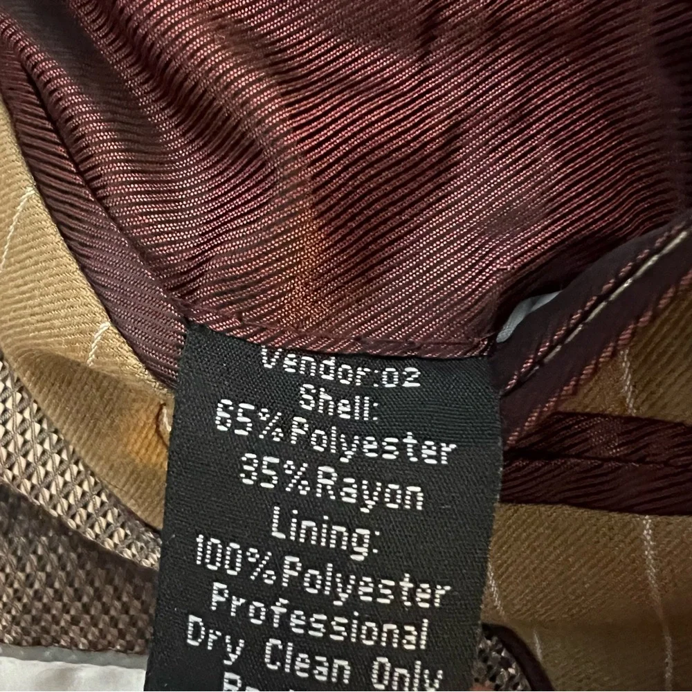 Vinci Philosophy Mens 38r Sport Coat Jacket New Camel Pinstripe